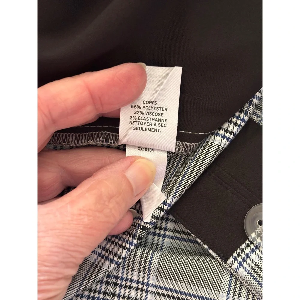 Nordstrom Womens Grey Glen Plaid Pleated Tapered Dress Pants Size 20 NWT